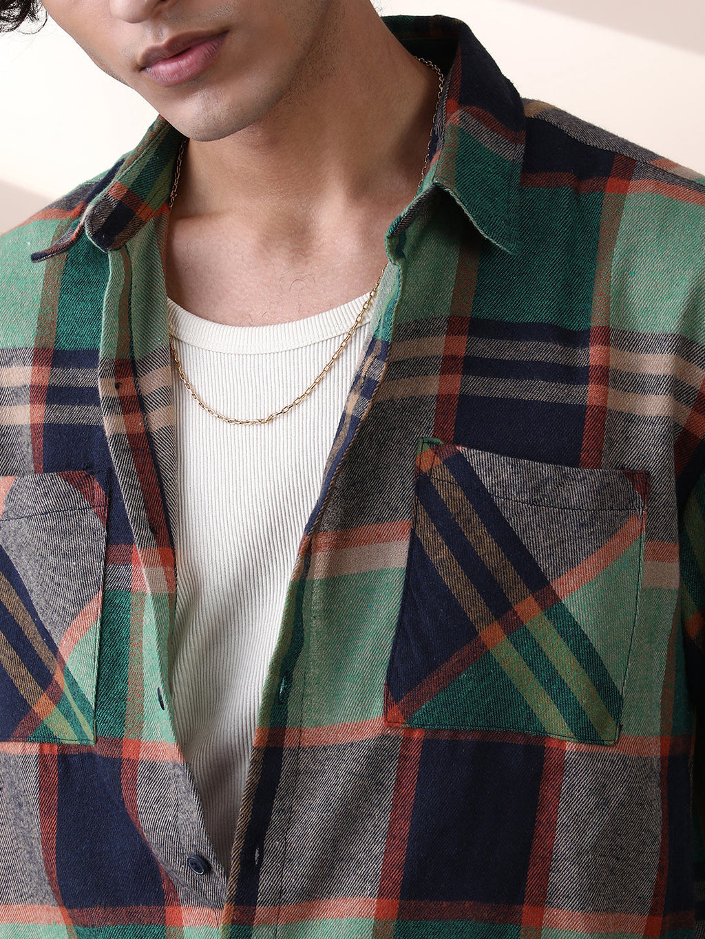 Plaid-Check Utility Shacket