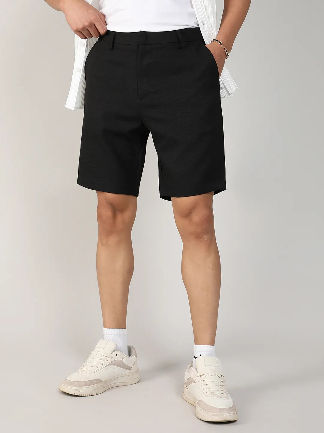 Tailored Linen-Blend Shorts