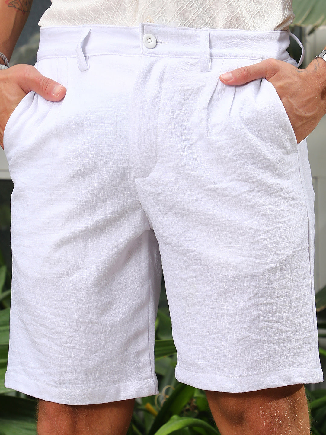 Wrinkled Tailored Shorts