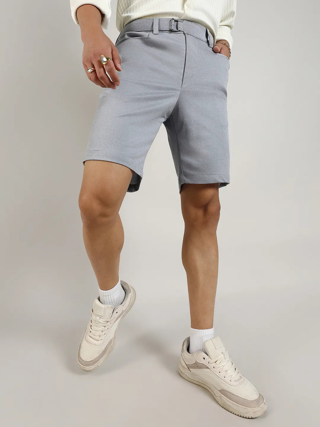 Solid Tailored Shorts