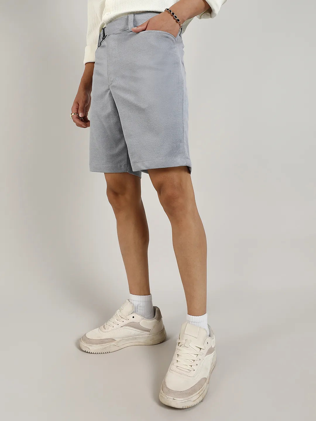 Solid Tailored Shorts