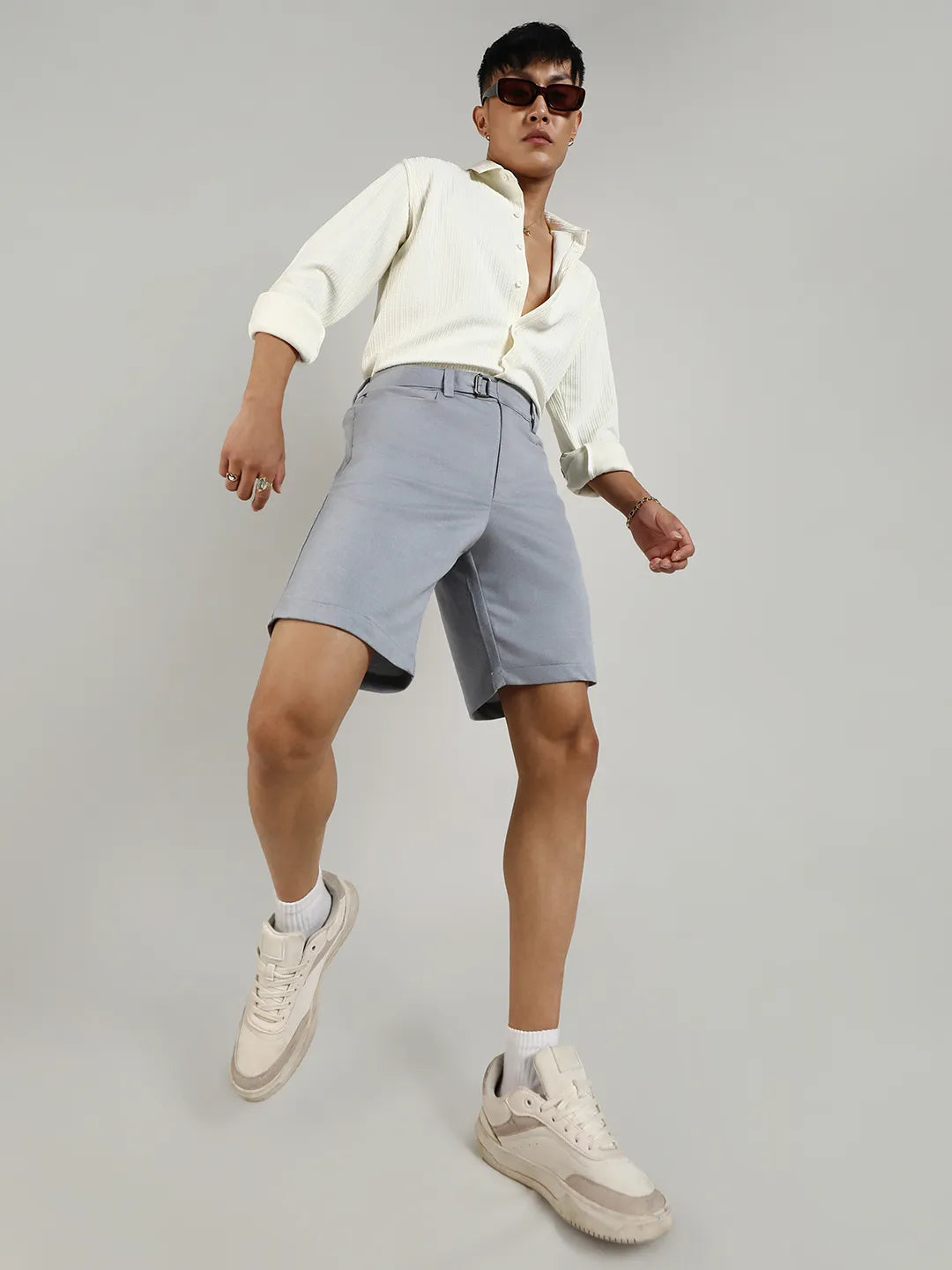 Solid Tailored Shorts