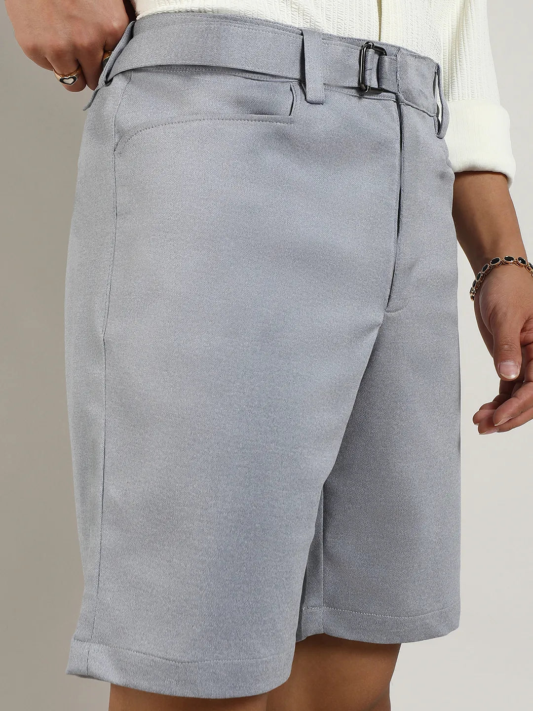 Solid Tailored Shorts