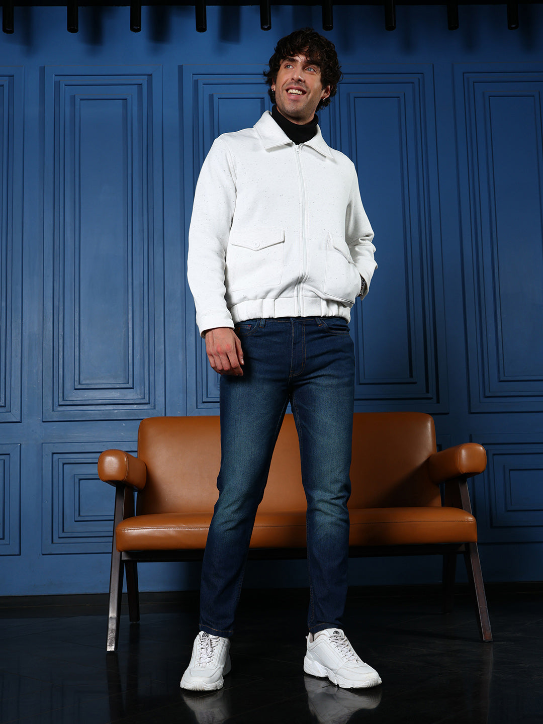 Dark-Wash Slim Denim Jeans