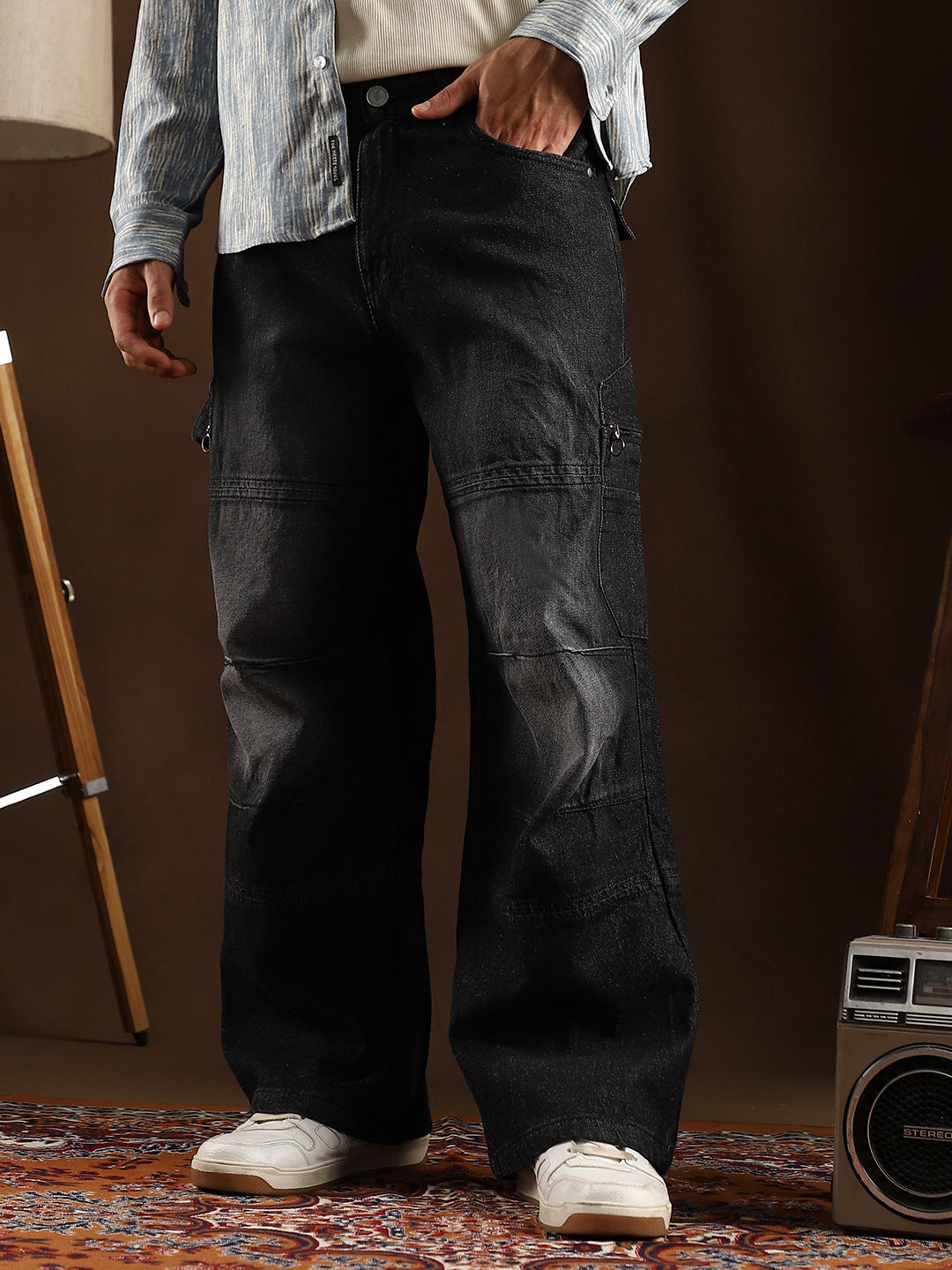 Tinted Panelled Denim Jeans