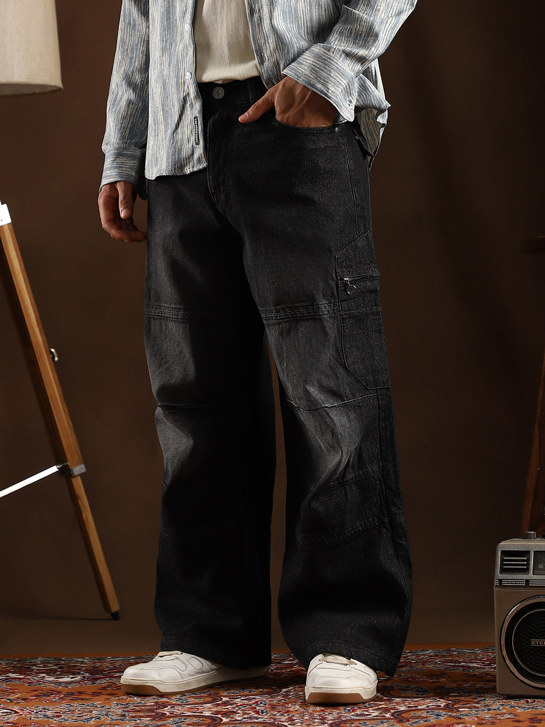 Tinted Panelled Denim Jeans