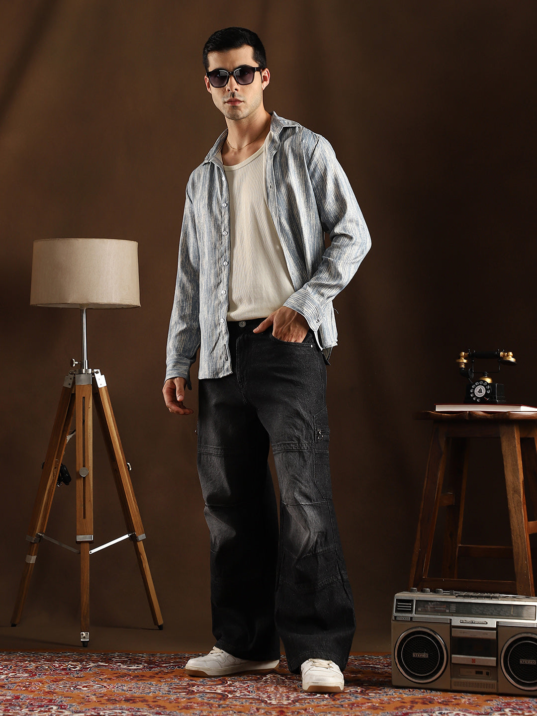 Tinted Panelled Denim Jeans