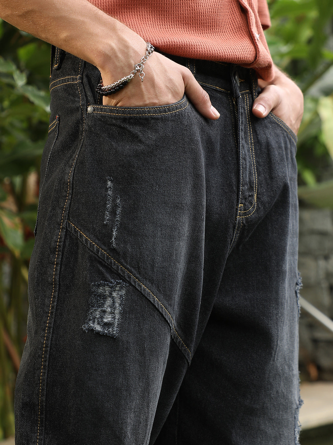 Tinted Relaxed-Utility Denim Jeans