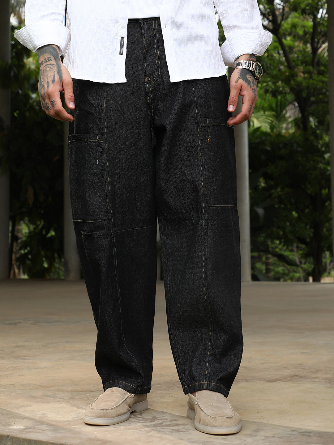Baggy Cargo Denim Jeans