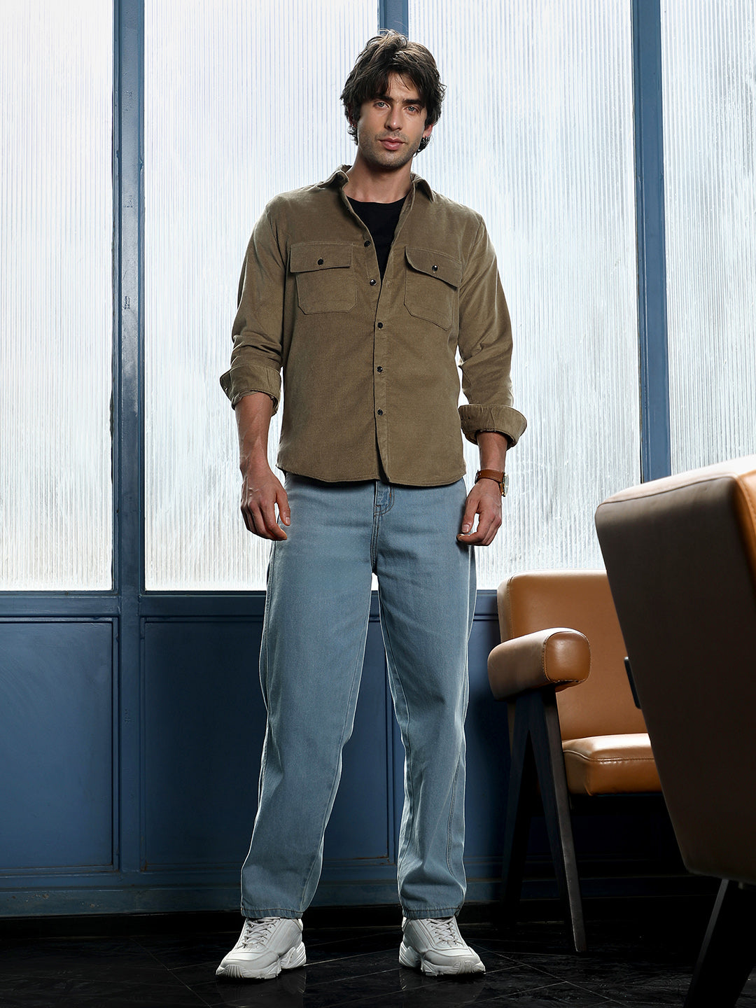 Solid-Brushed Utility Shirt