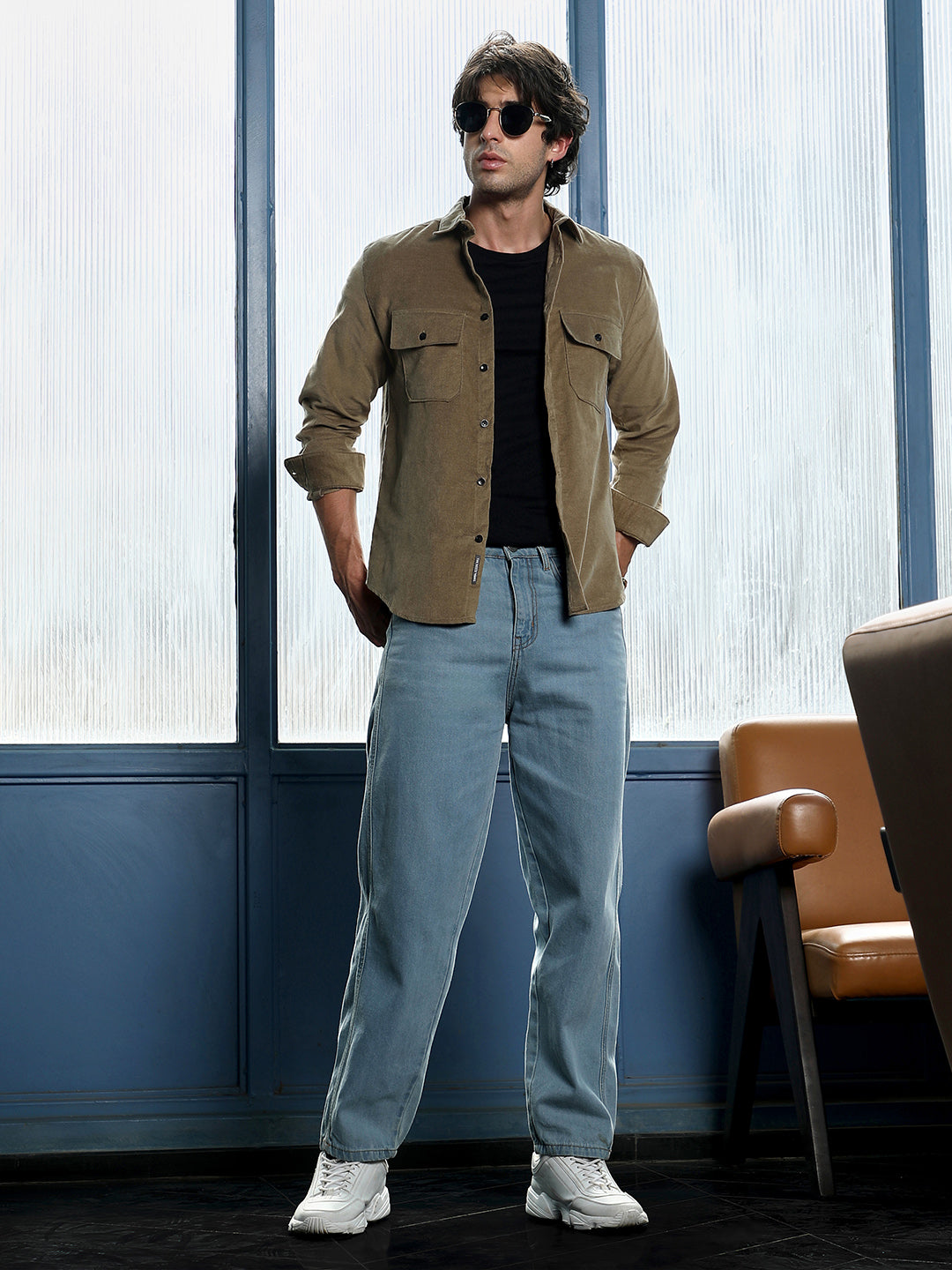 Solid-Brushed Utility Shirt