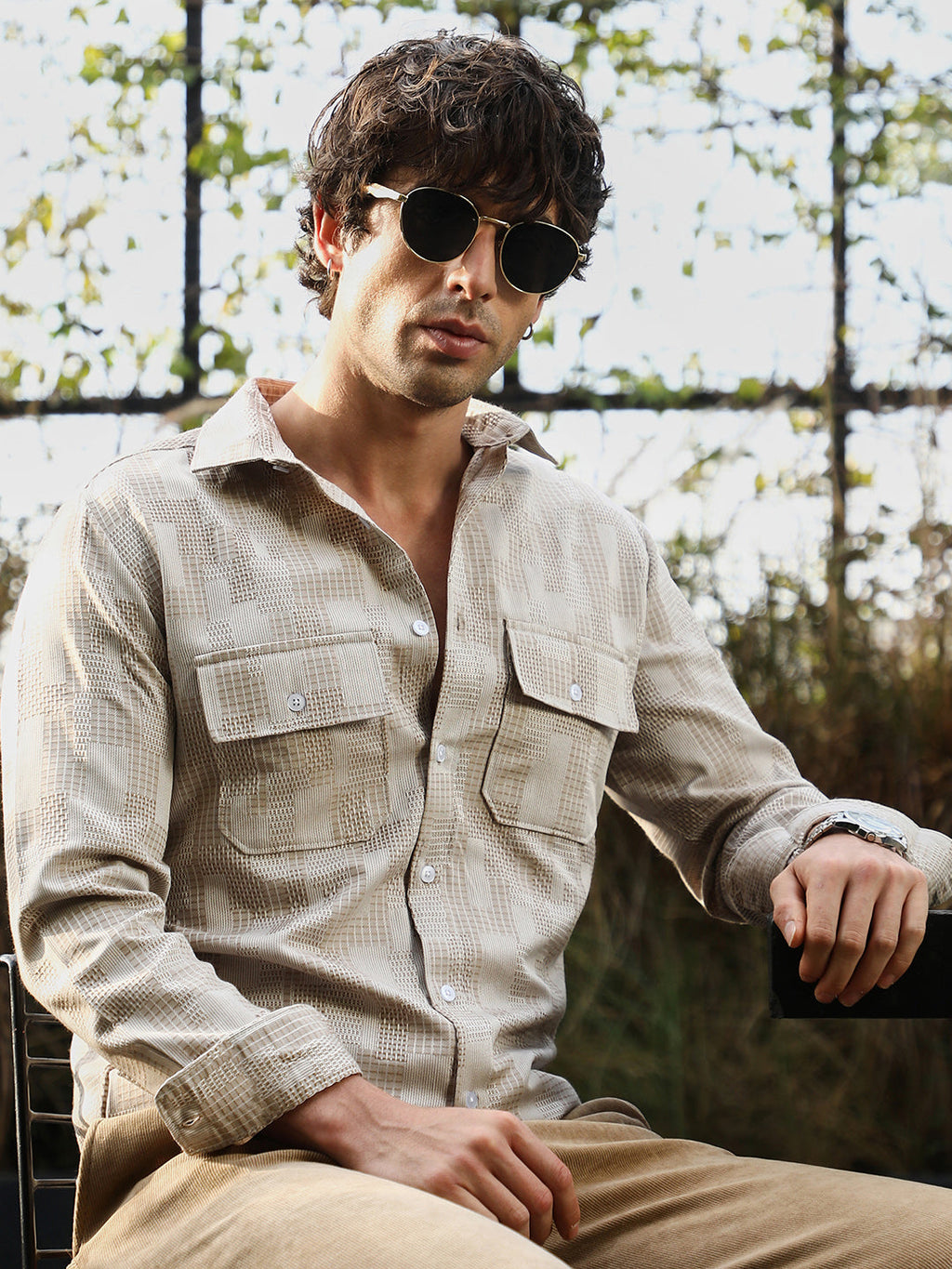 Weave-Block Utility Shirt