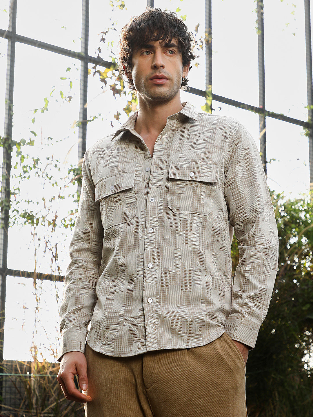 Weave-Block Utility Shirt