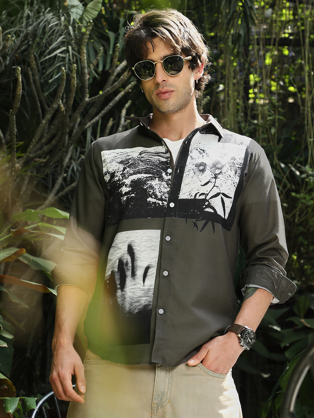 Oceanic-Flora Imprint Shirt