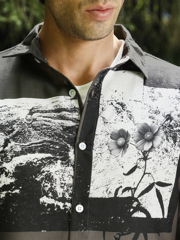 Oceanic-Flora Imprint Shirt