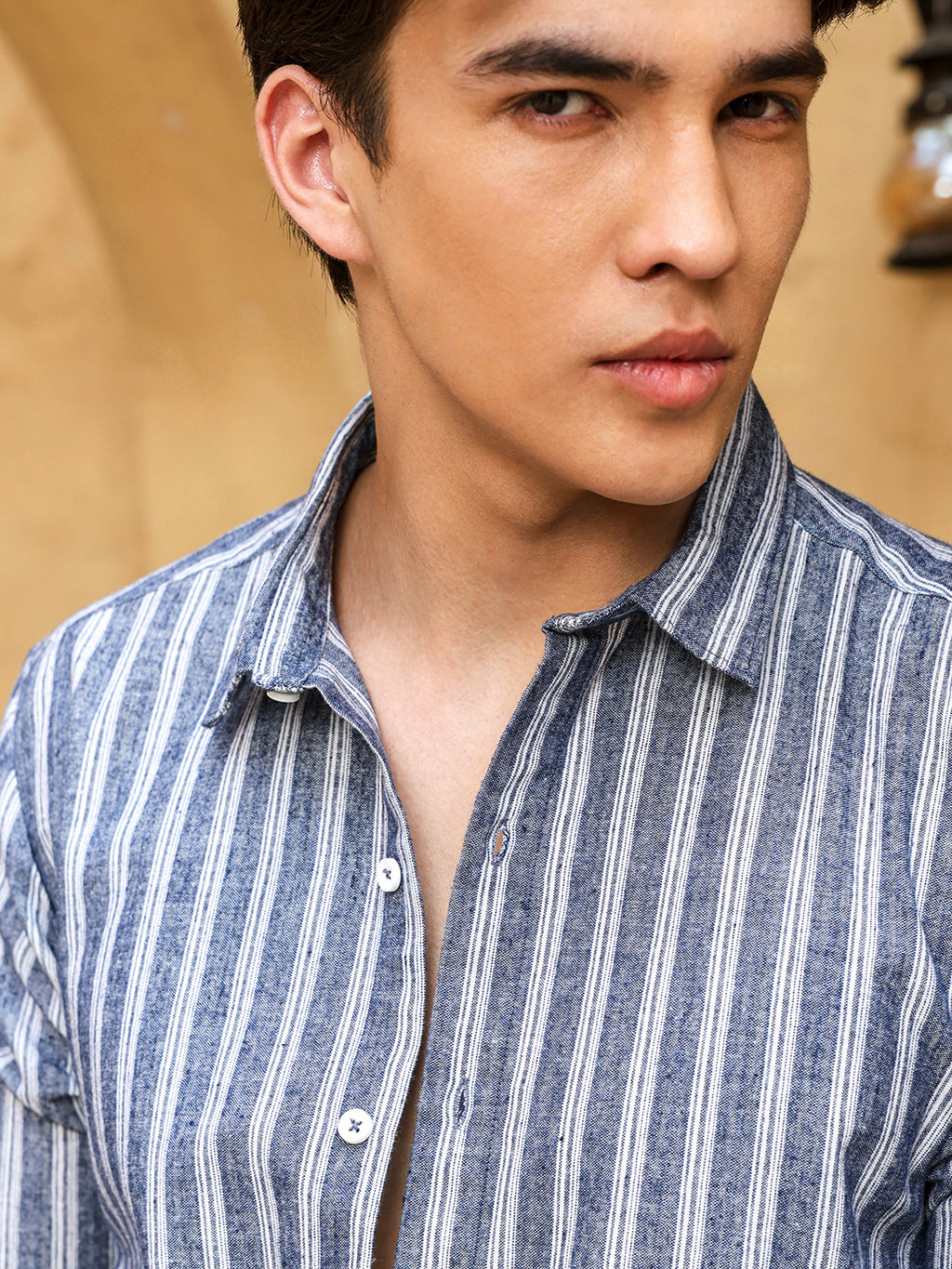 Men's Shirt Poly Cotton Yarn Dyed Stripes
