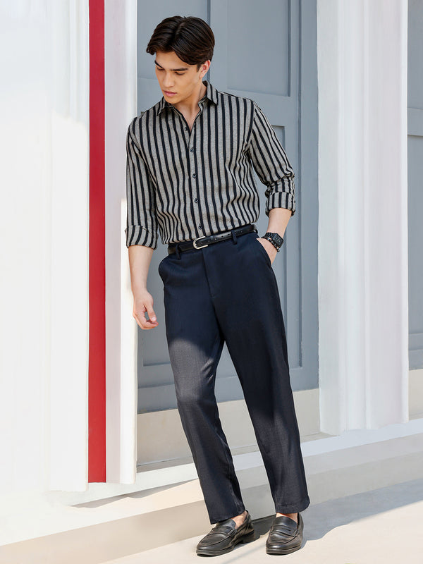 Men's Shirt Poly Cotton Yarn Dyed Stripes
