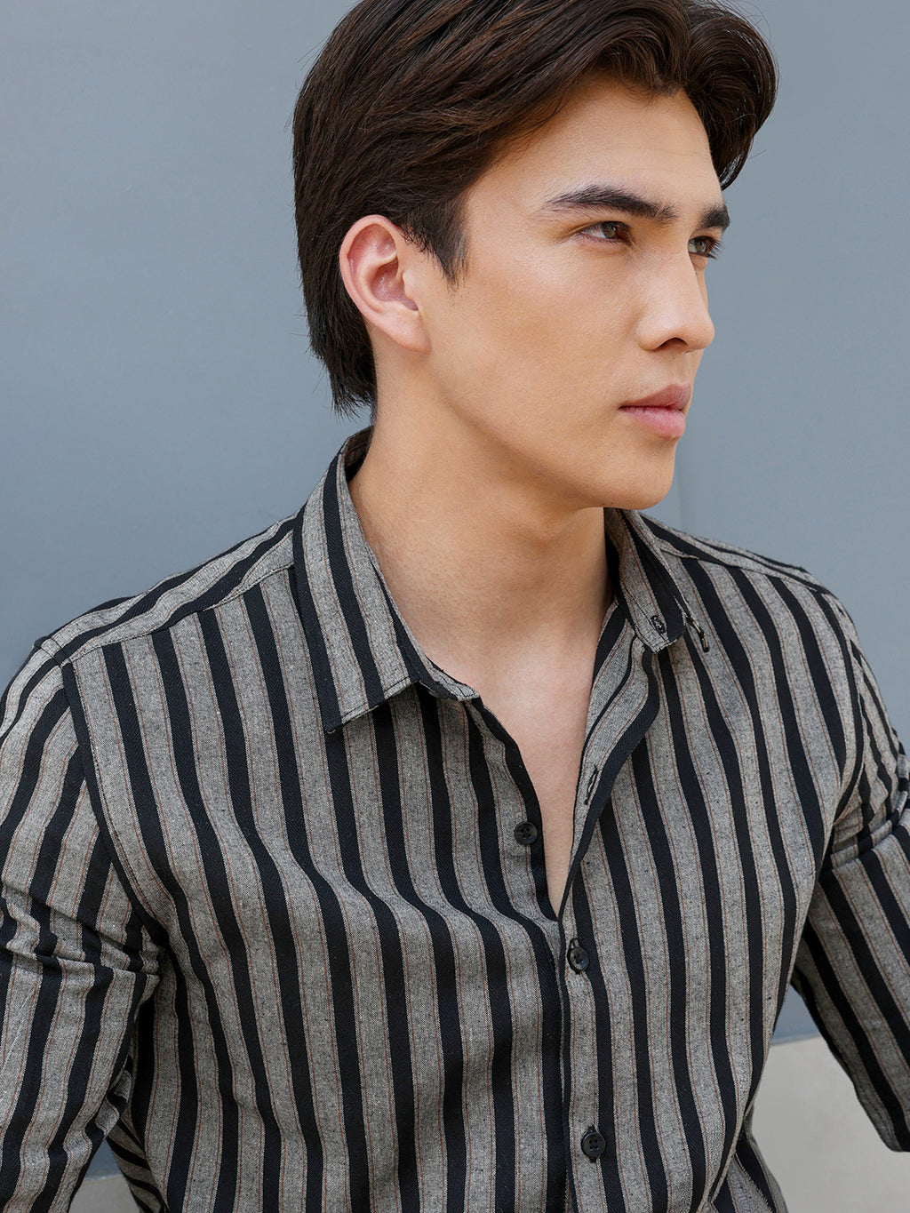 Men's Shirt Poly Cotton Yarn Dyed Stripes