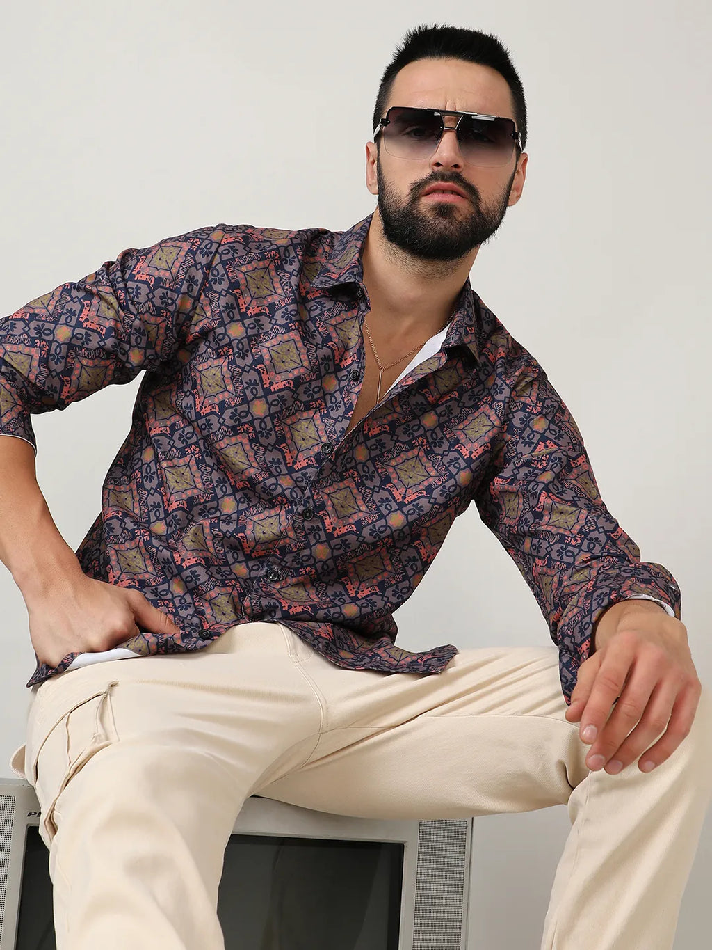 Ethnic Geometric Shirt