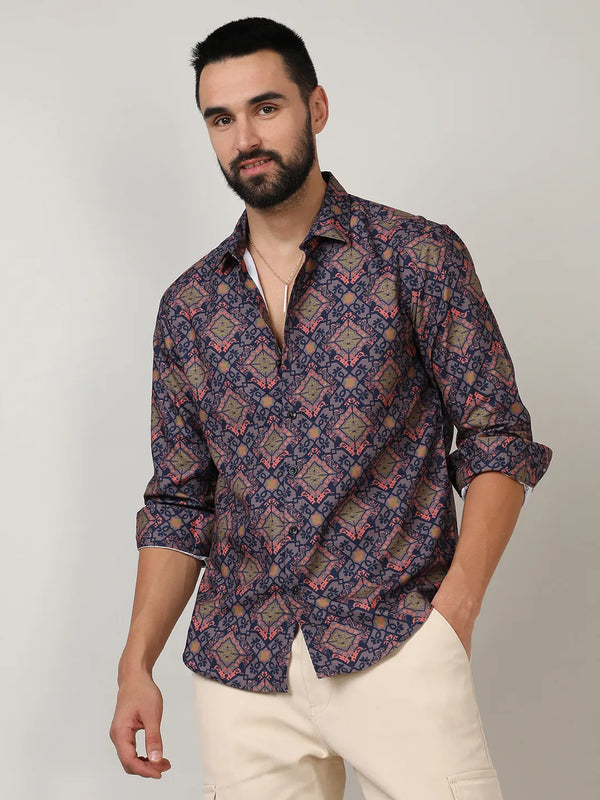Ethnic Geometric Shirt