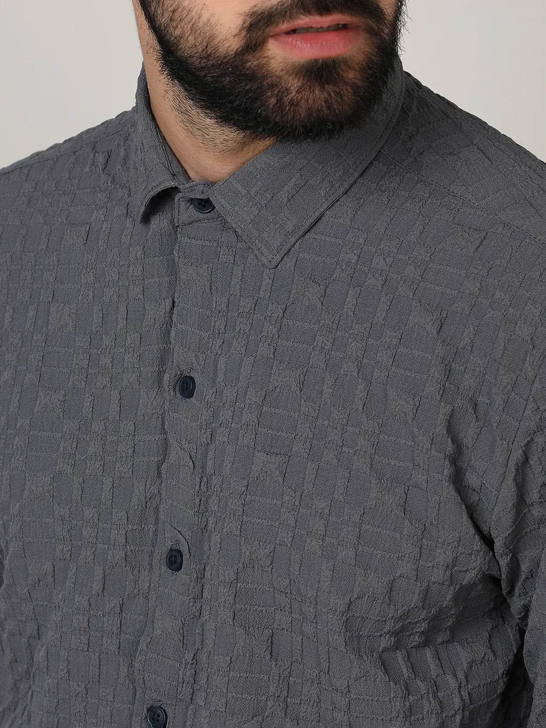 Embossed Geometric Shirt