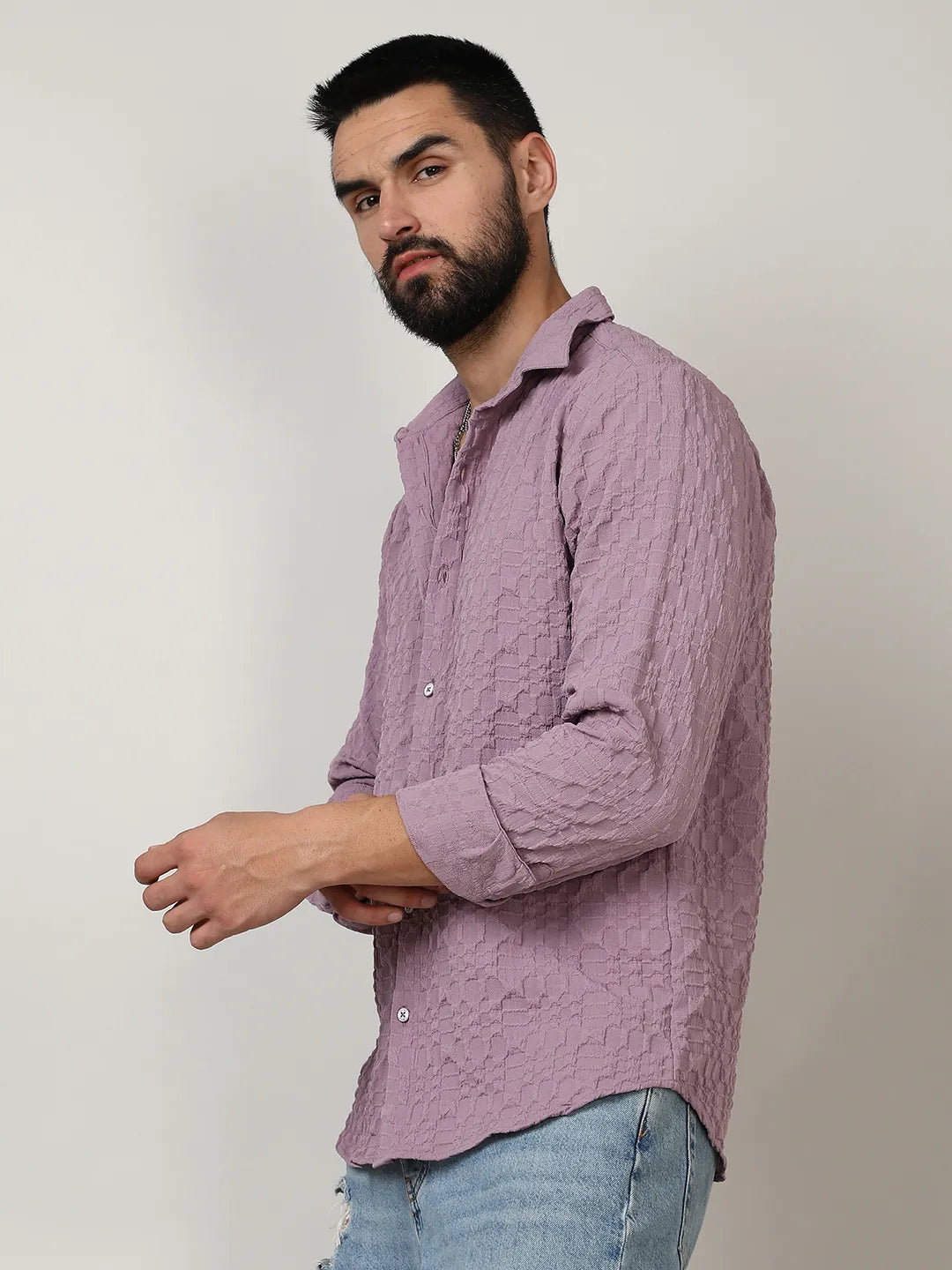 Embossed Geometric Shirt