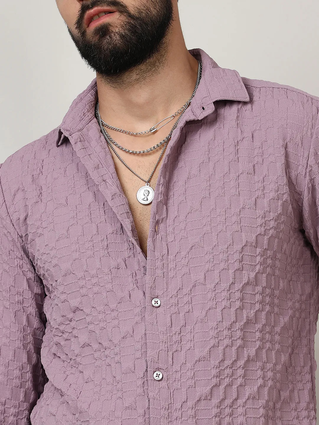 Embossed Geometric Shirt