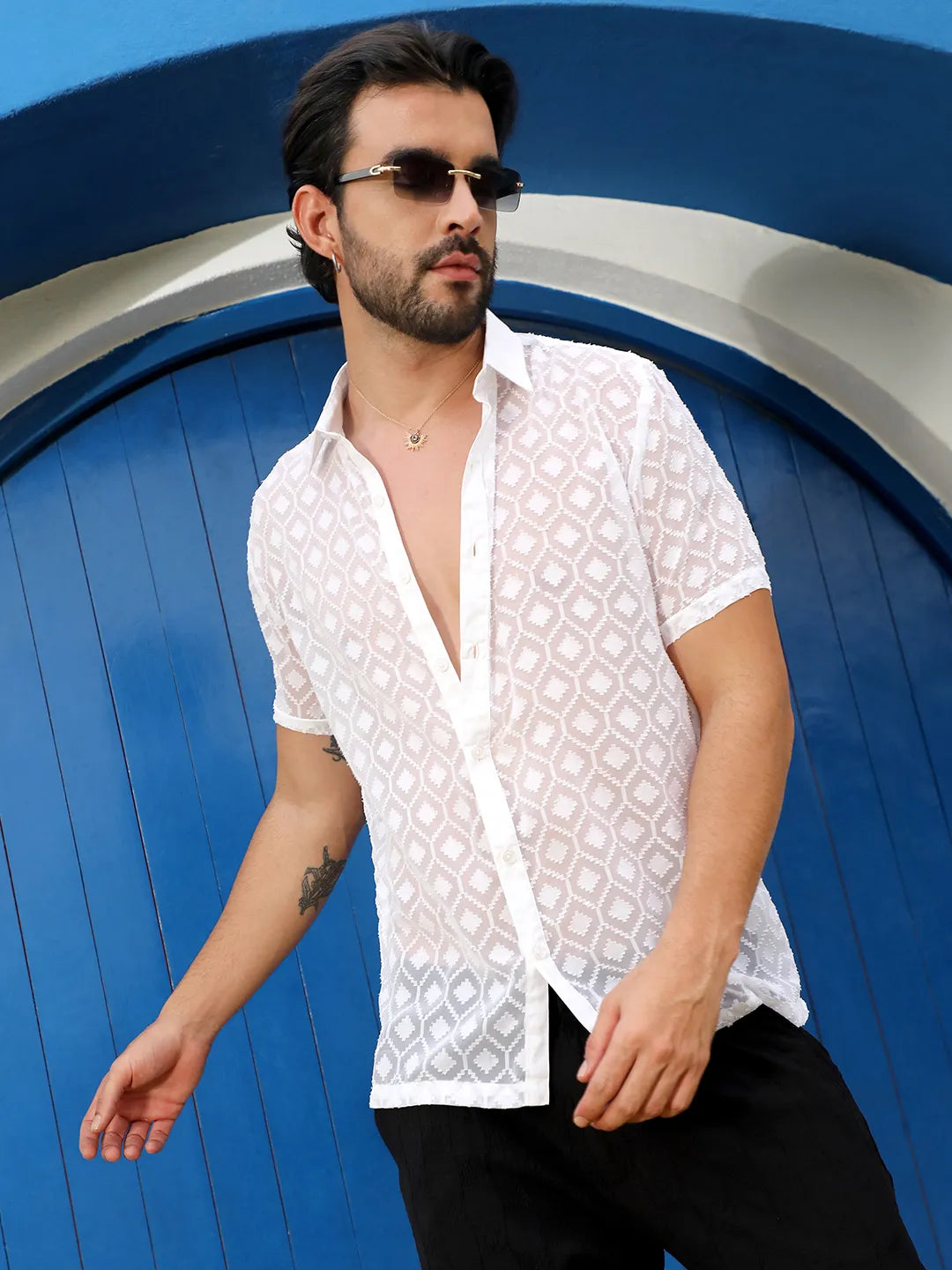 Self-Design Cubic Shirt