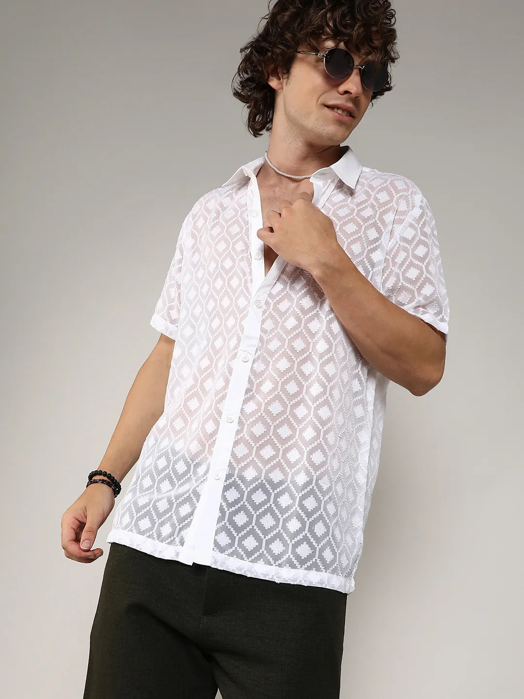 Self-Design Cubic Shirt