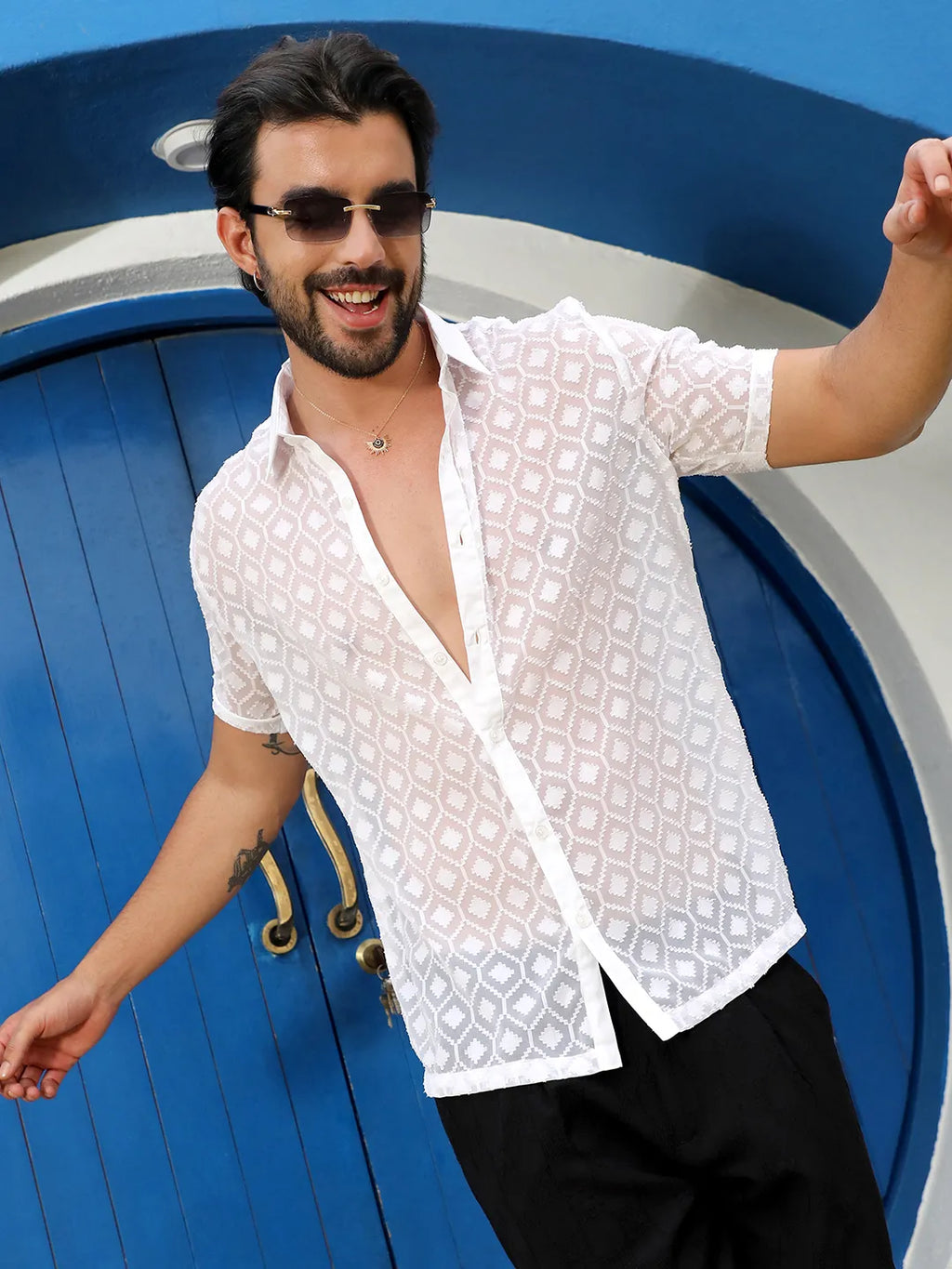 Self-Design Cubic Shirt