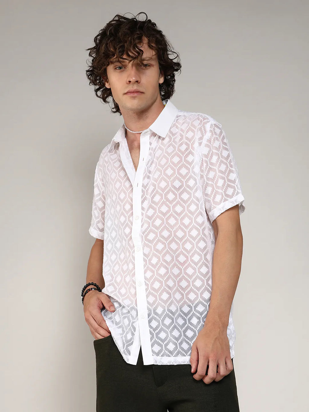 Self-Design Cubic Shirt