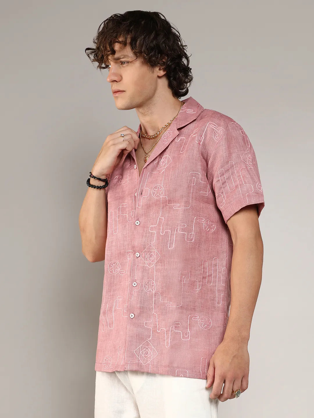 Embroidered One-Lined Shirt