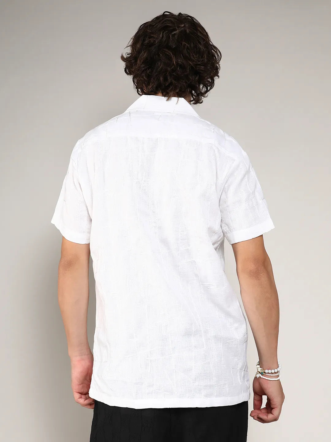 Embroidered Heathered Shirt