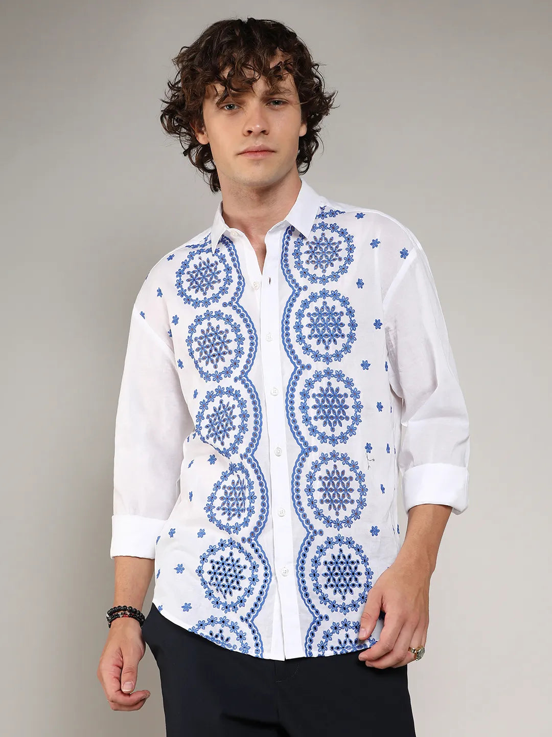 Embroidered Flora Shirt