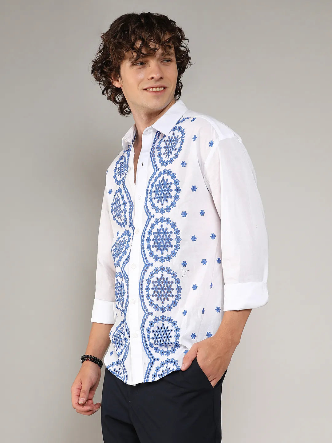 Embroidered Flora Shirt