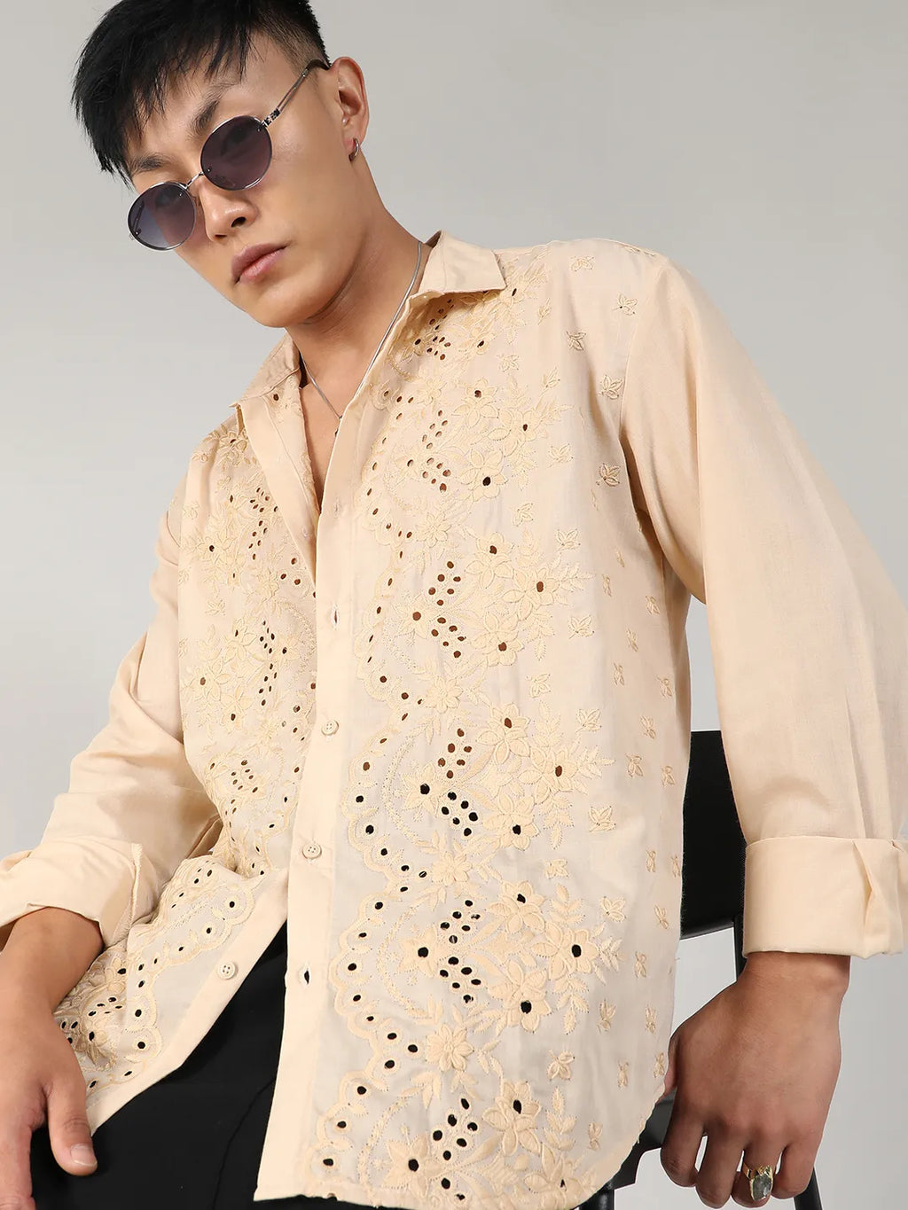 Embroidered Flora Shirt