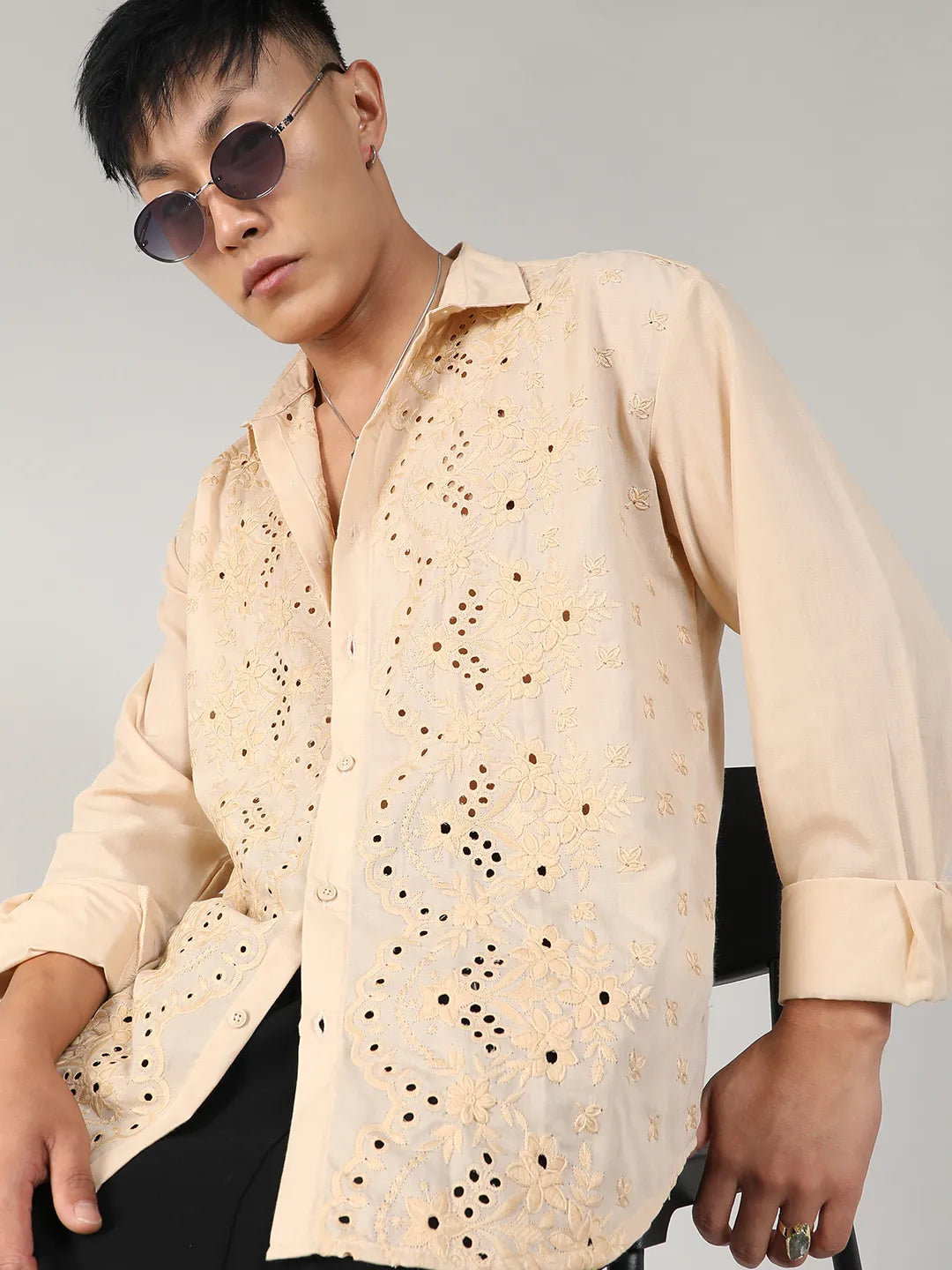 Embroidered Flora Shirt