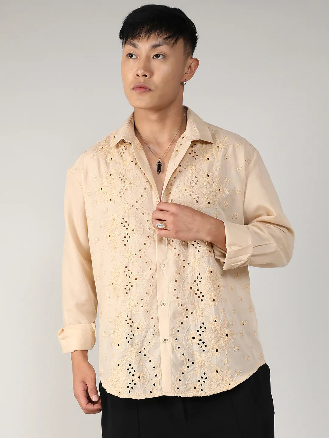 Embroidered Flora Shirt