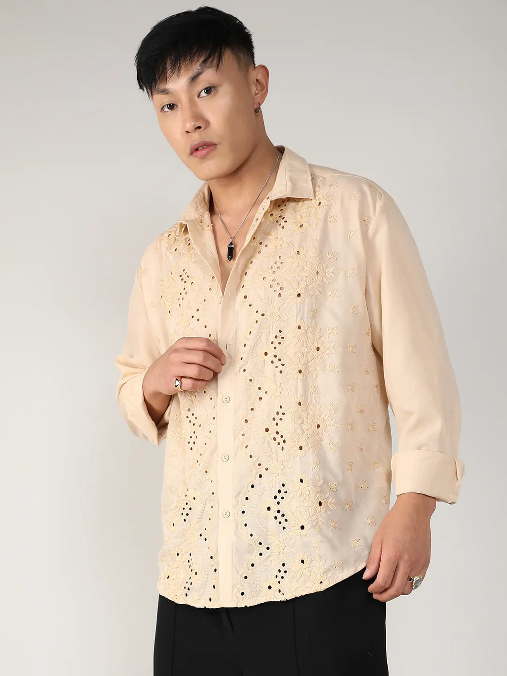 Embroidered Flora Shirt