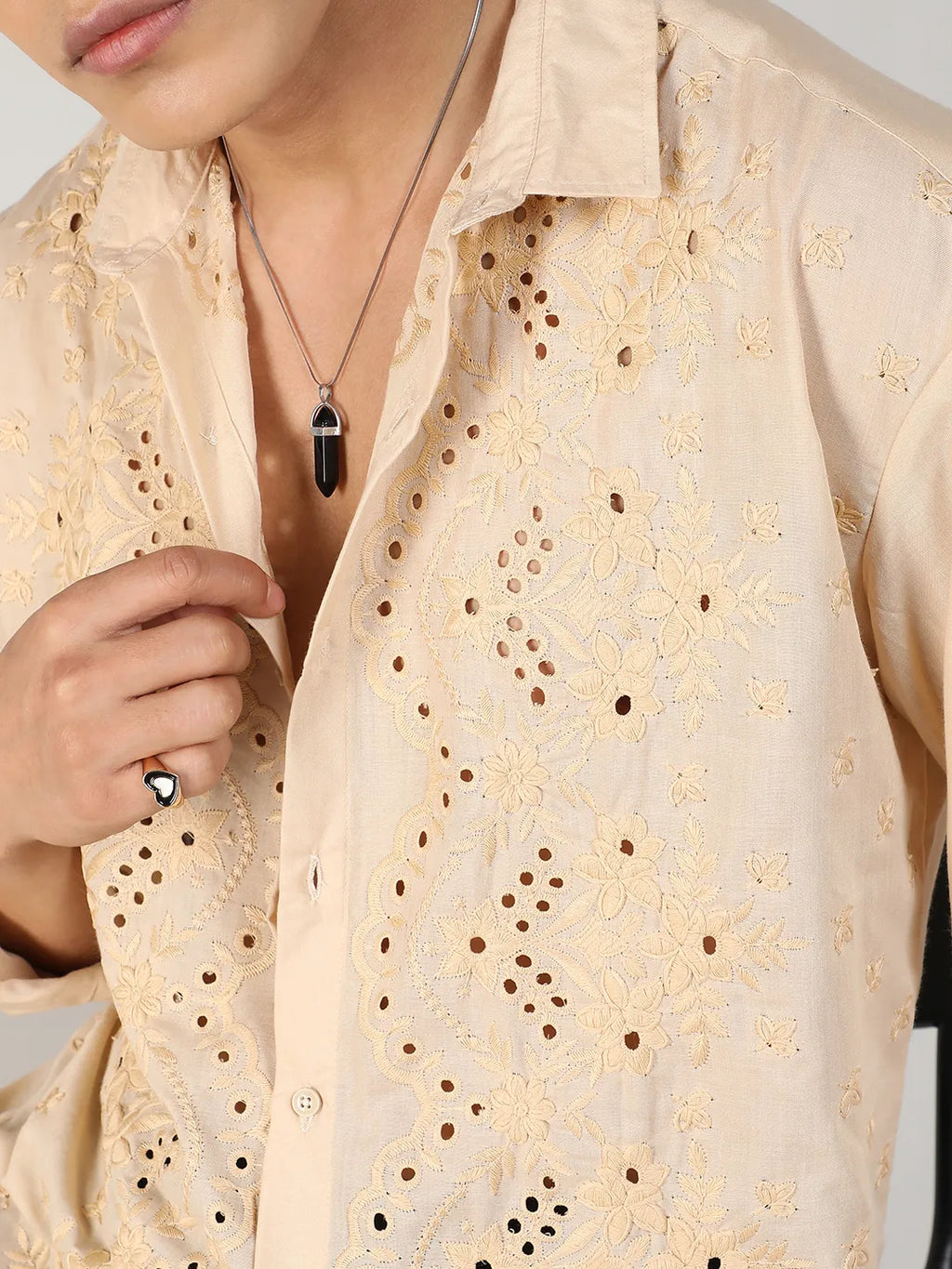 Embroidered Flora Shirt