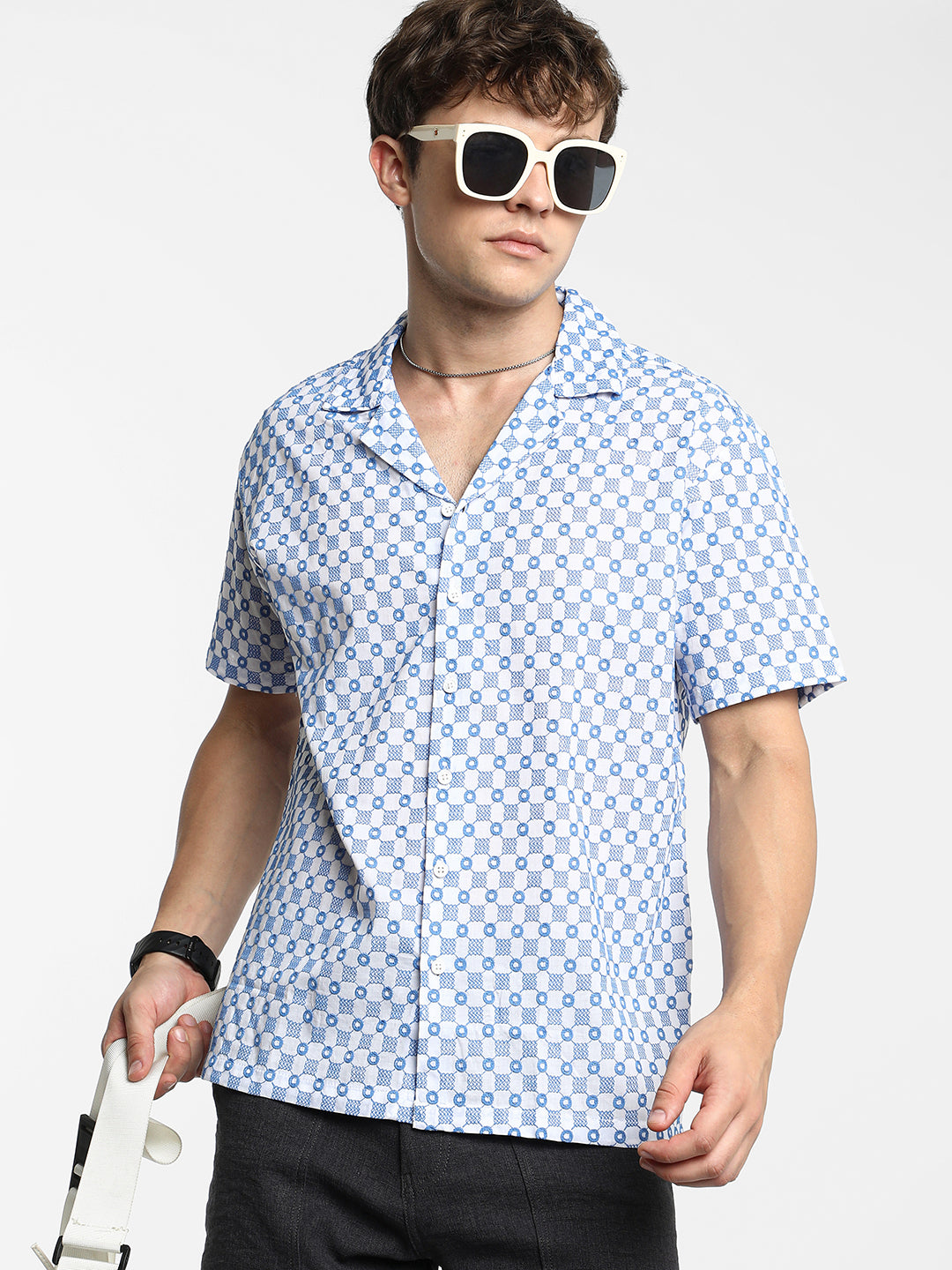 Embroidered Checkered Shirt