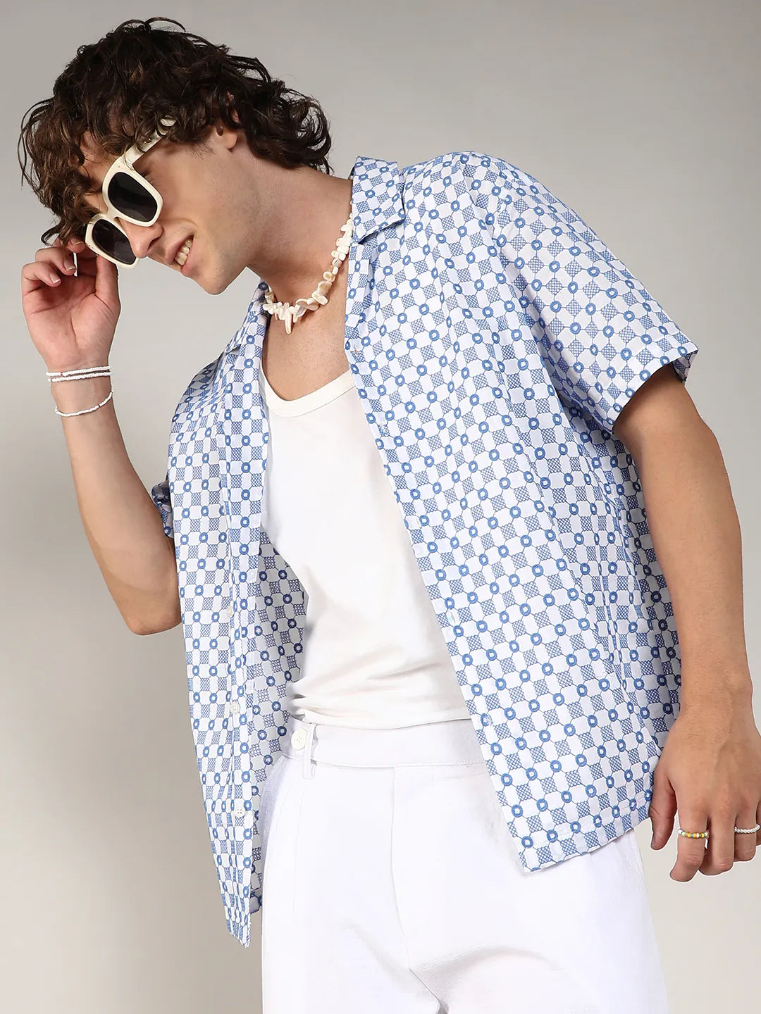 Embroidered Checkered Shirt