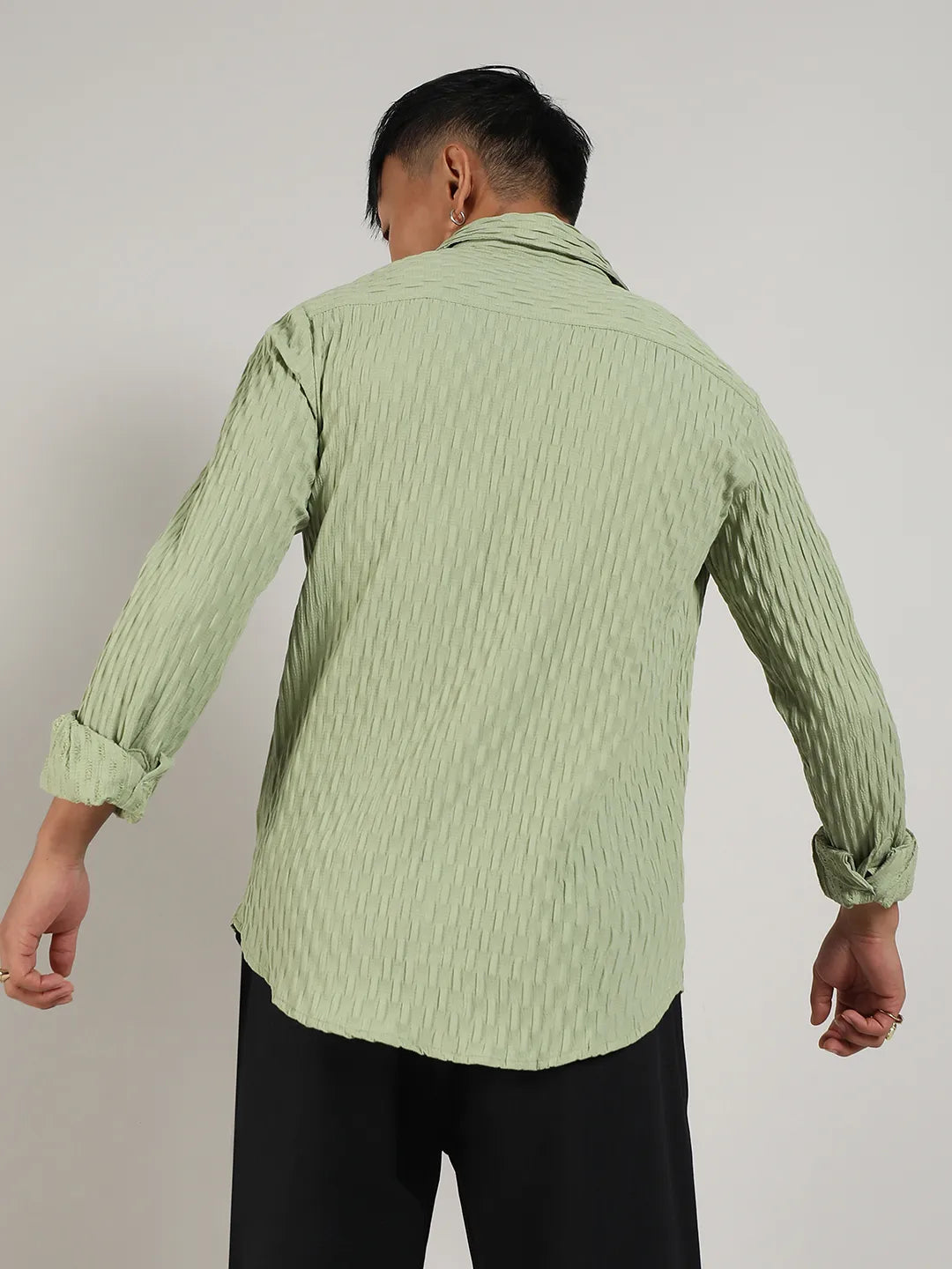 Crinkled-Weave Shirt