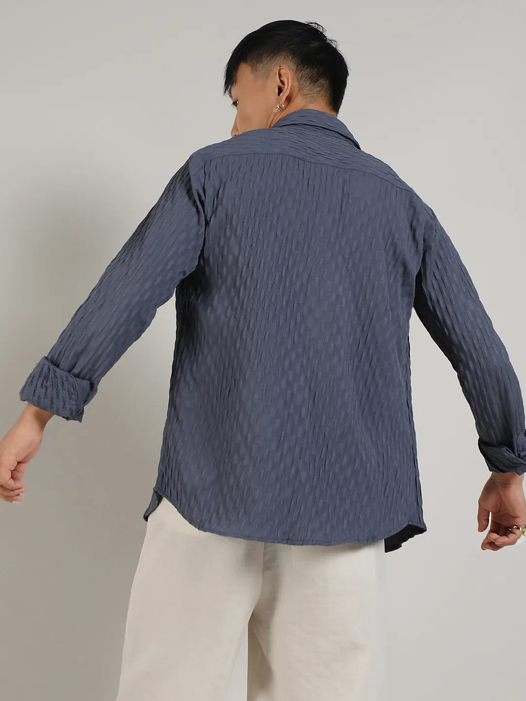 Crinkled-Weave Shirt