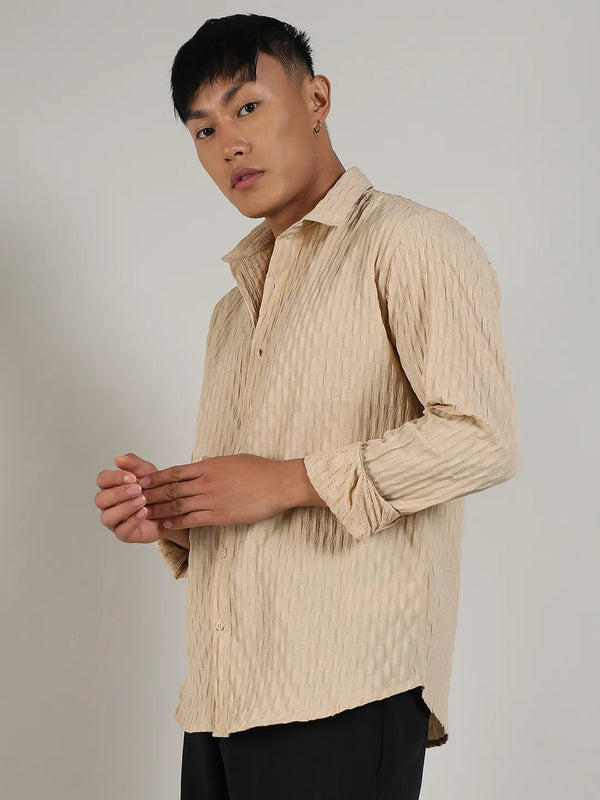 Crinkled-Weave Shirt
