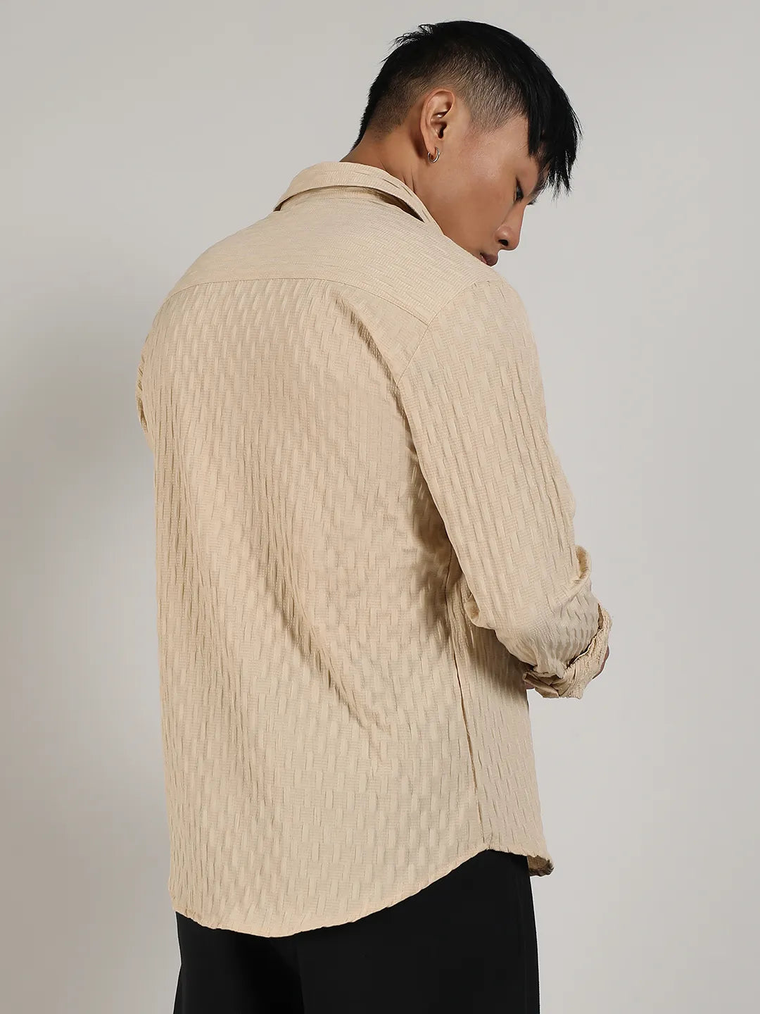 Crinkled-Weave Shirt