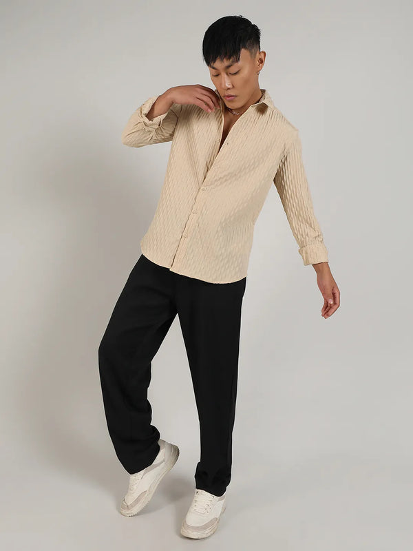 Crinkled-Weave Shirt