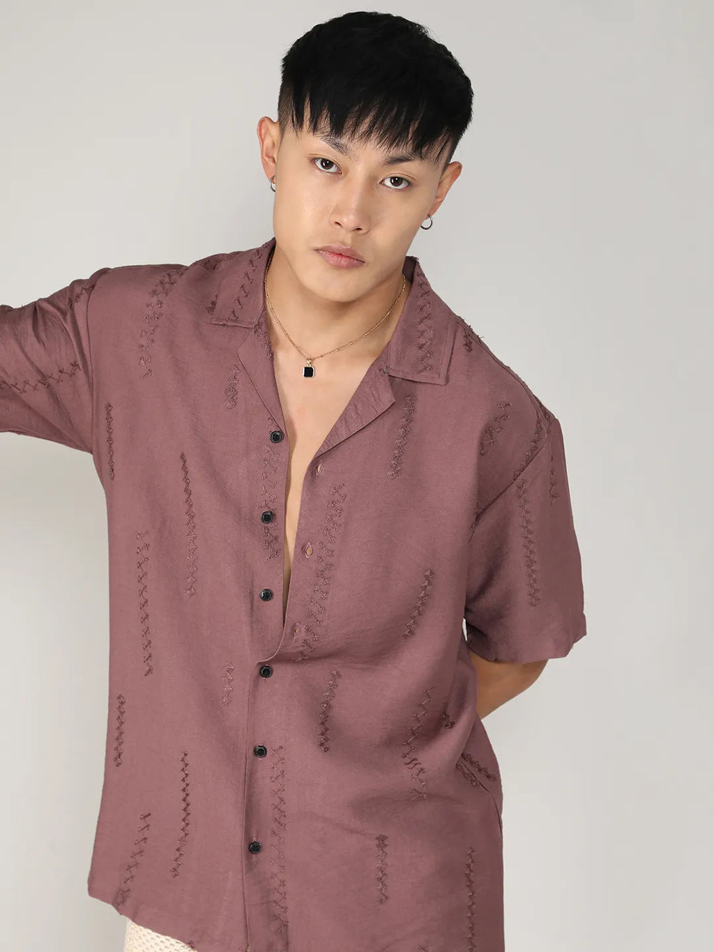 Embroidered Twist Shirt