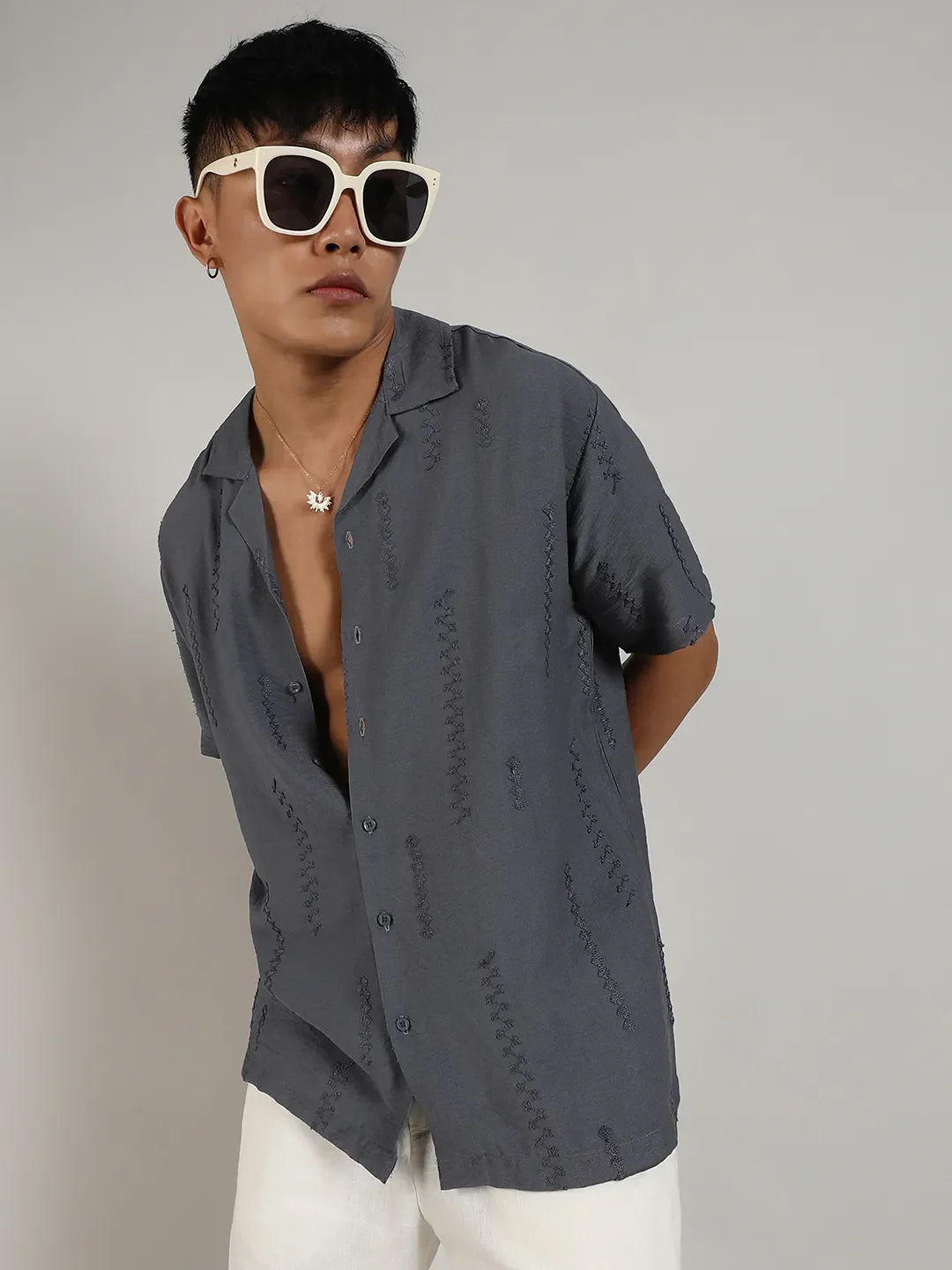 Embroidered Twist Shirt