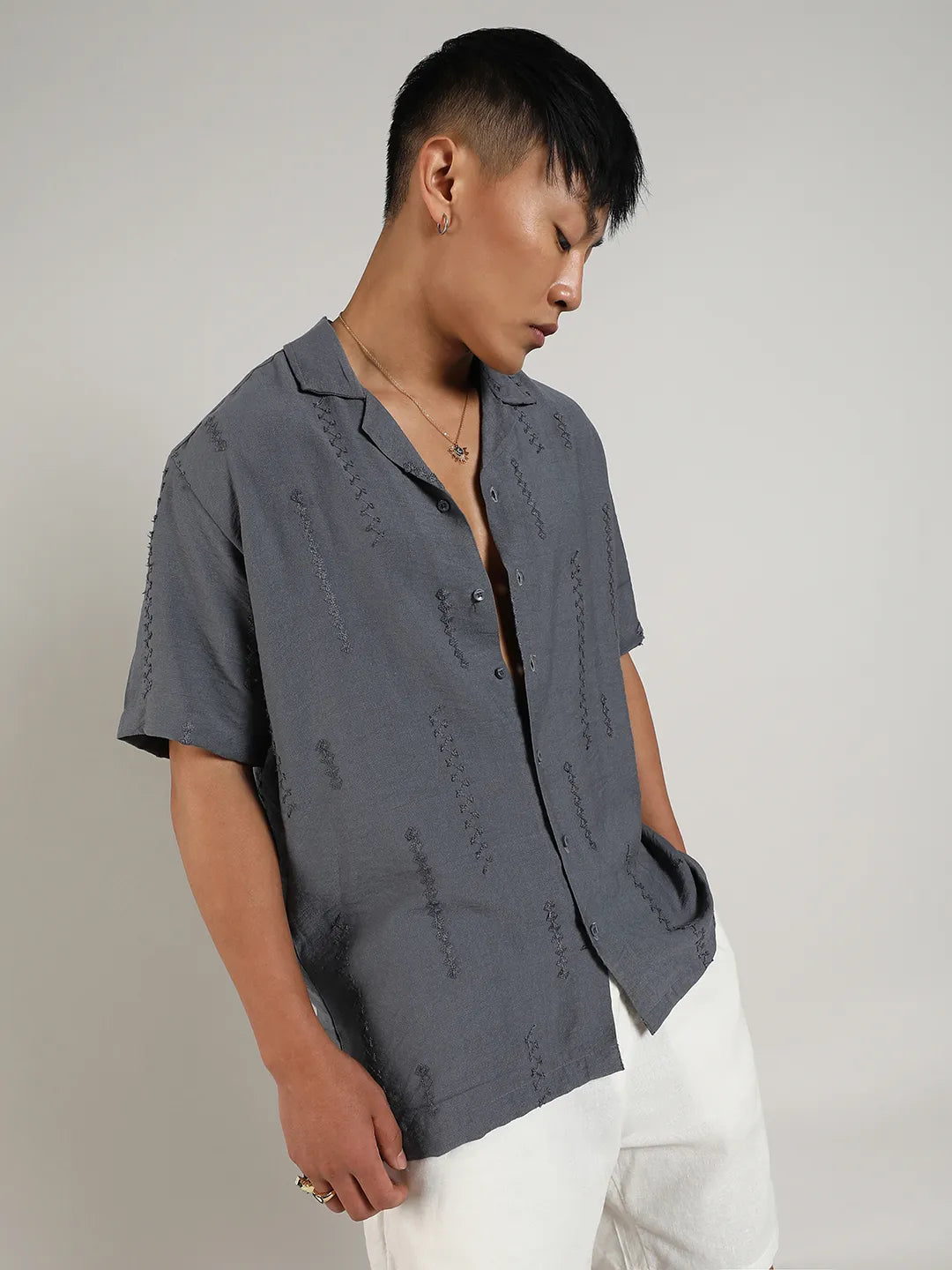 Embroidered Twist Shirt